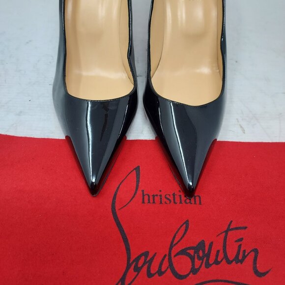 Christian Louboutin Kate Black Patent Heel Pump - Picture 8 of 10